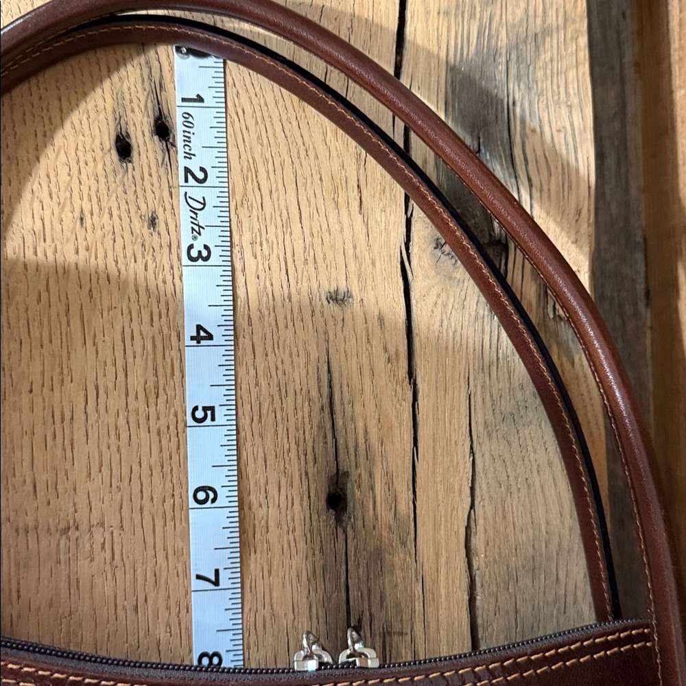 Dark Brown Leather Shoulder Bag - Picture 10 of 12